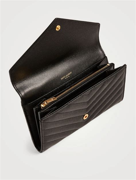 ysl black envelope wallet|ysl monogram wallet price.